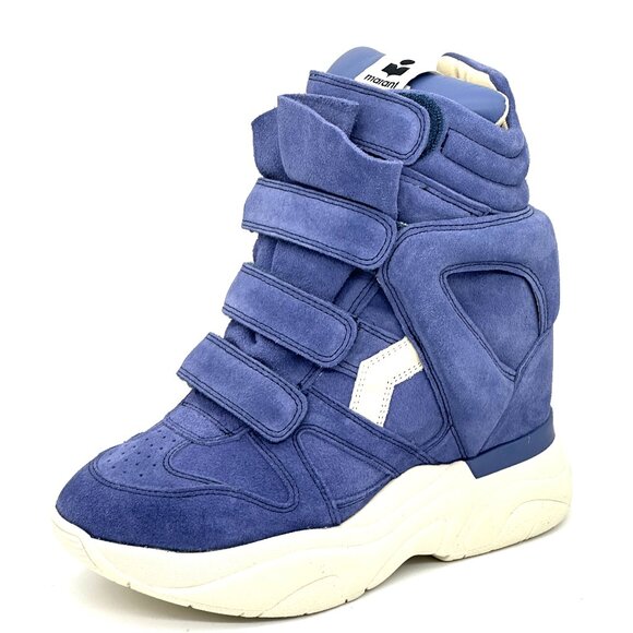 Isabel Marant BALSKEE Suede High Top Wedge Sneaker Ankle Bootie Boots - Picture 4 of 16